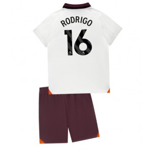 Manchester City Rodri Hernandez #16 Dětské Venkovní dres komplet 2023-24 Krátký Rukáv (+ trenýrky)